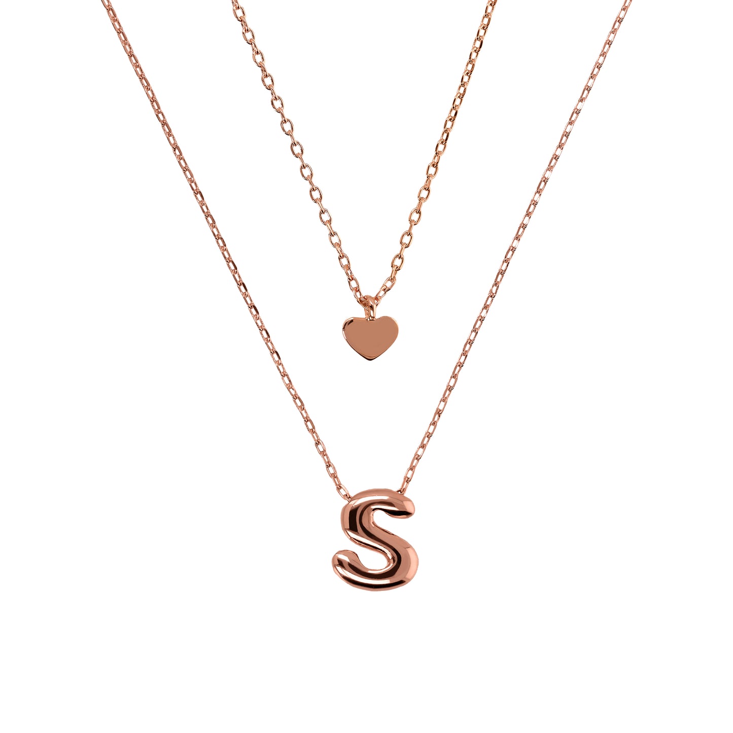 BRONZALLURE-DOUBLE CHAIN WITH ABC LETTERS