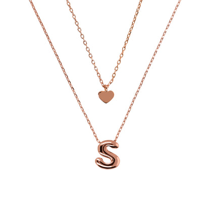 BRONZALLURE-DOUBLE CHAIN WITH ABC LETTERS