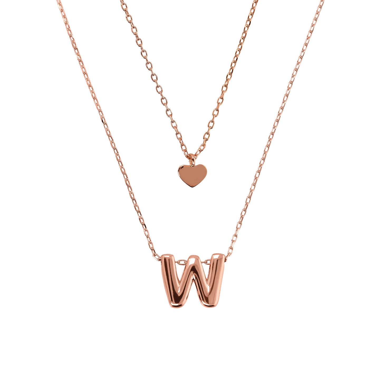 BRONZALLURE-DOUBLE CHAIN WITH ABC LETTERS