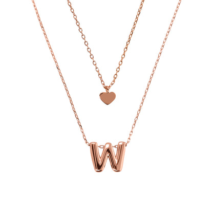 BRONZALLURE-DOUBLE CHAIN WITH ABC LETTERS