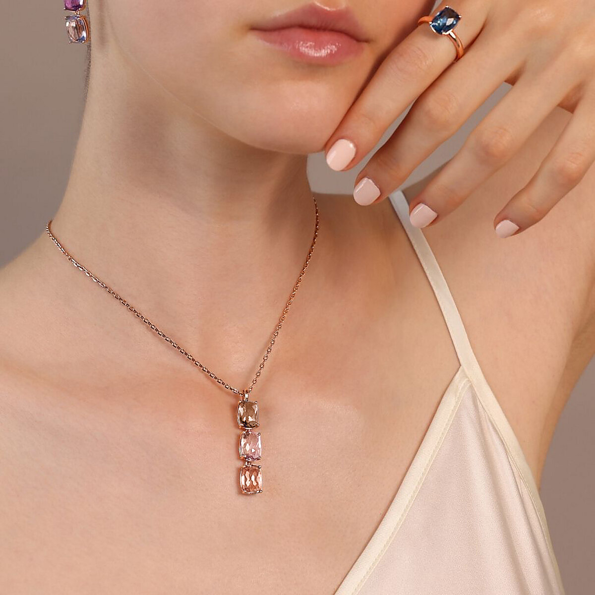 Collana Trilogy con Prisma Gem Taglio Mosaico