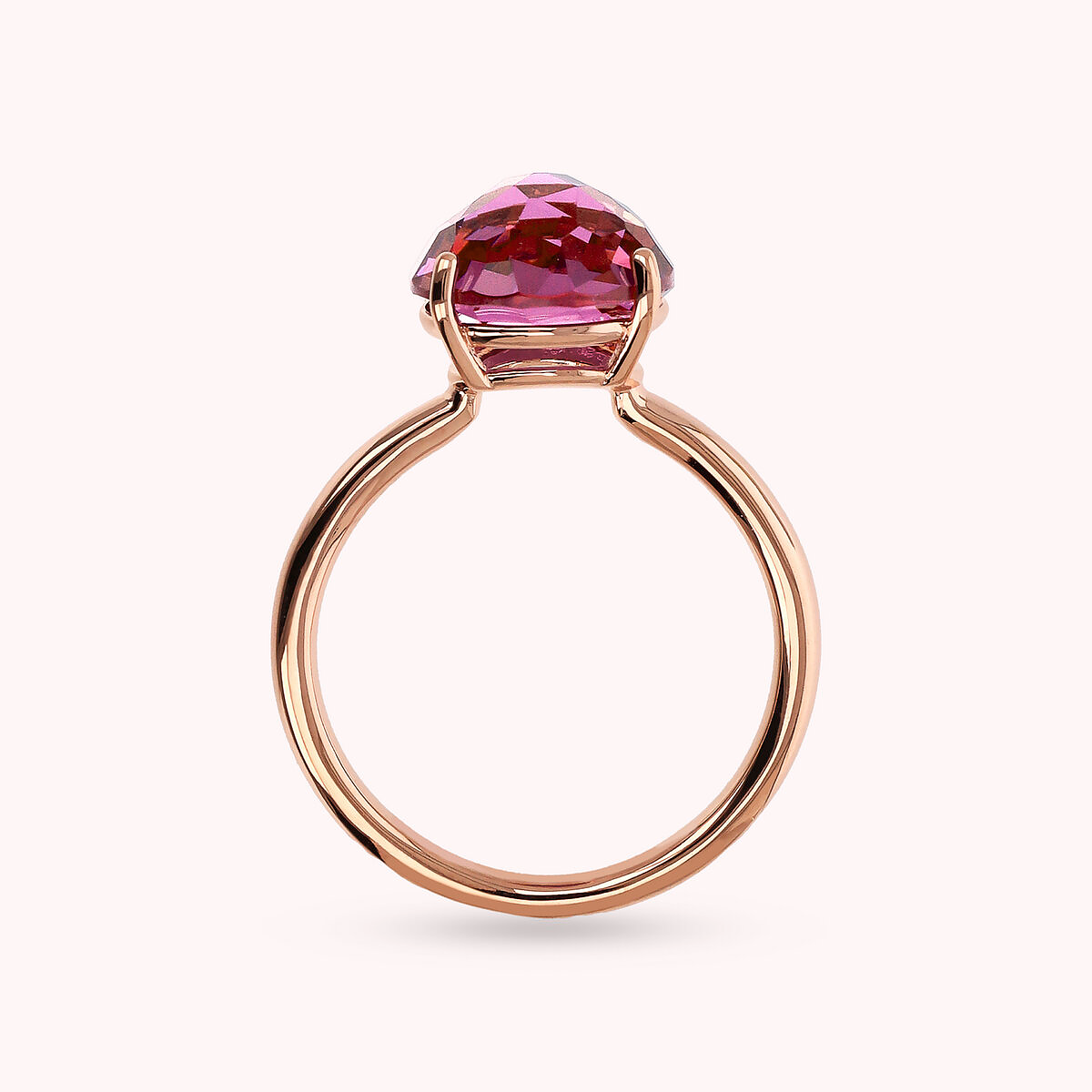 Anello Cocktail con Prisma Gem Tonda Taglio Mosaico