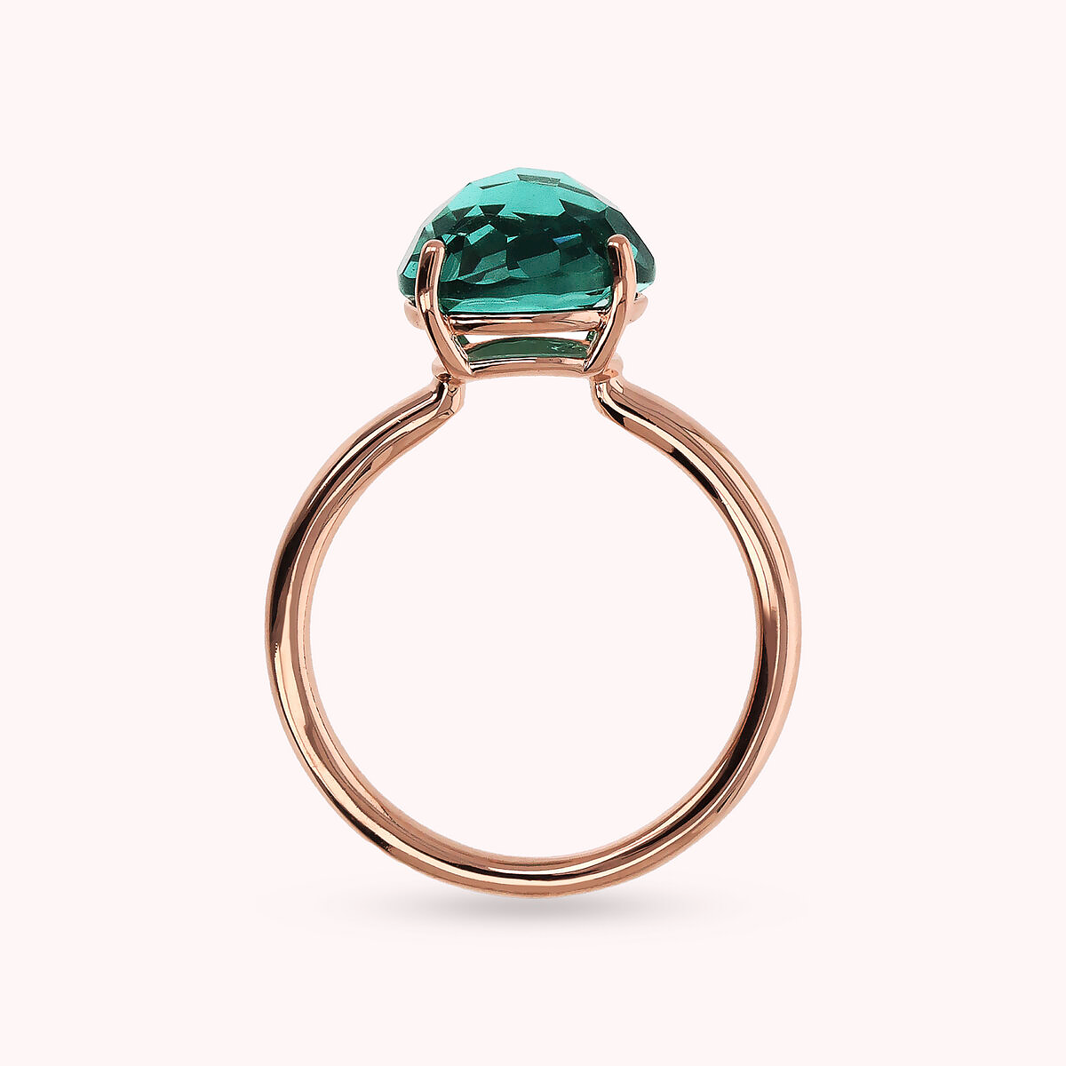 Anello Cocktail con Prisma Gem Tonda Taglio Mosaico