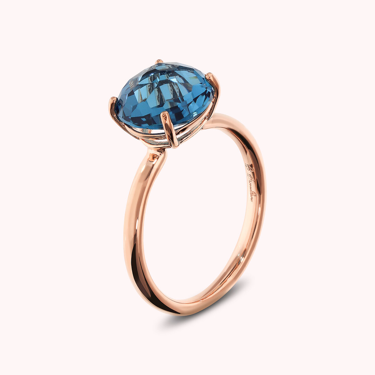 Anello Cocktail con Prisma Gem Tonda Taglio Mosaico