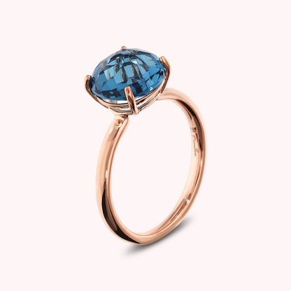 Anello Cocktail con Prisma Gem Tonda Taglio Mosaico