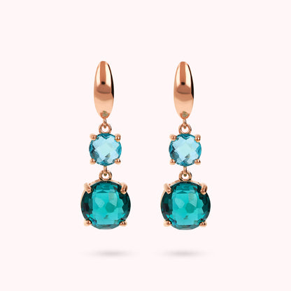 Orecchini Pendenti con Prisma Gem Tonde Graduate