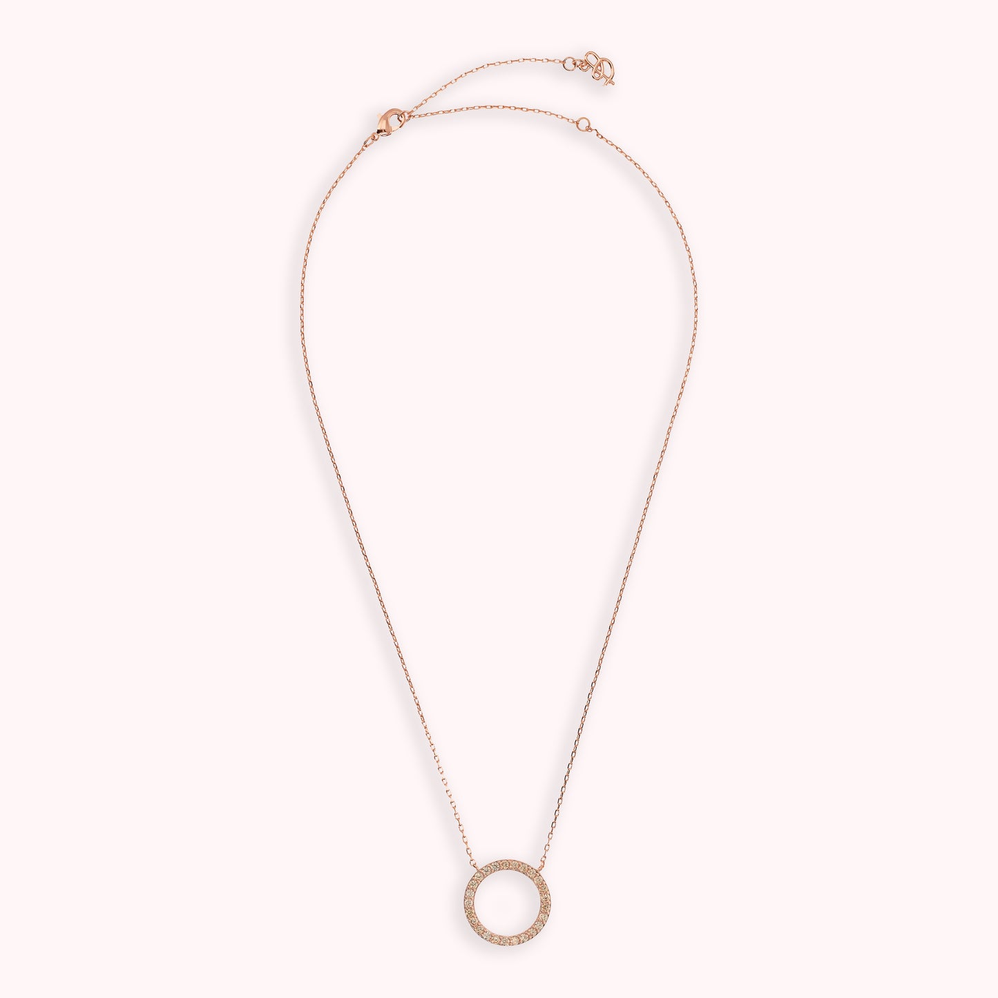Collana con Pendente ad Anello in Cubic Zirconia