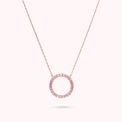 Collana con Pendente ad Anello in Cubic Zirconia