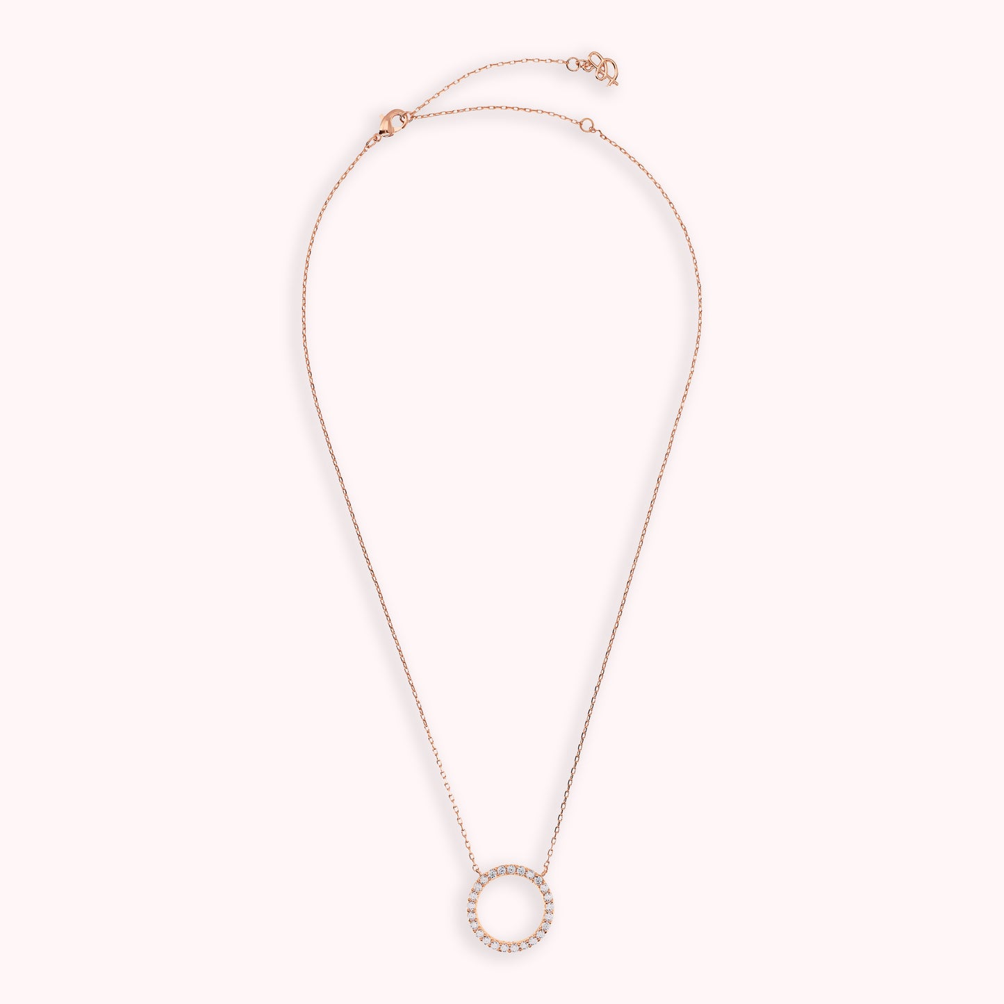 Collana con Pendente ad Anello in Cubic Zirconia