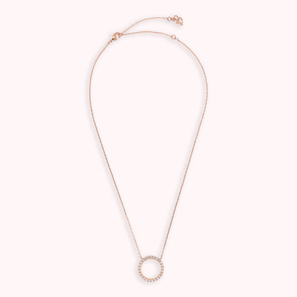 Collana con Pendente ad Anello in Cubic Zirconia