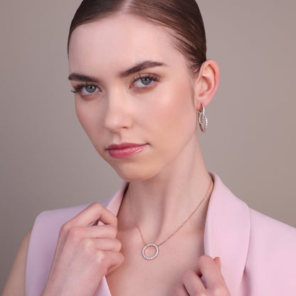 Collana con Pendente ad Anello in Cubic Zirconia
