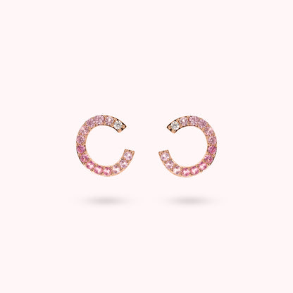 Orecchini a Lobo Semicerchio con Cubic Zirconia
