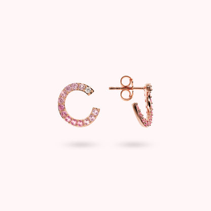 Orecchini a Lobo Semicerchio con Cubic Zirconia