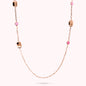 Collana Lunga con Pepite e Prisma Gem Tonde e a Baguette