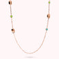 Collana Lunga con Pepite e Prisma Gem Tonde e a Baguette