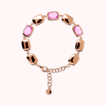 Bracciale con Pepite Lucide e Prisma Gem a Baguette