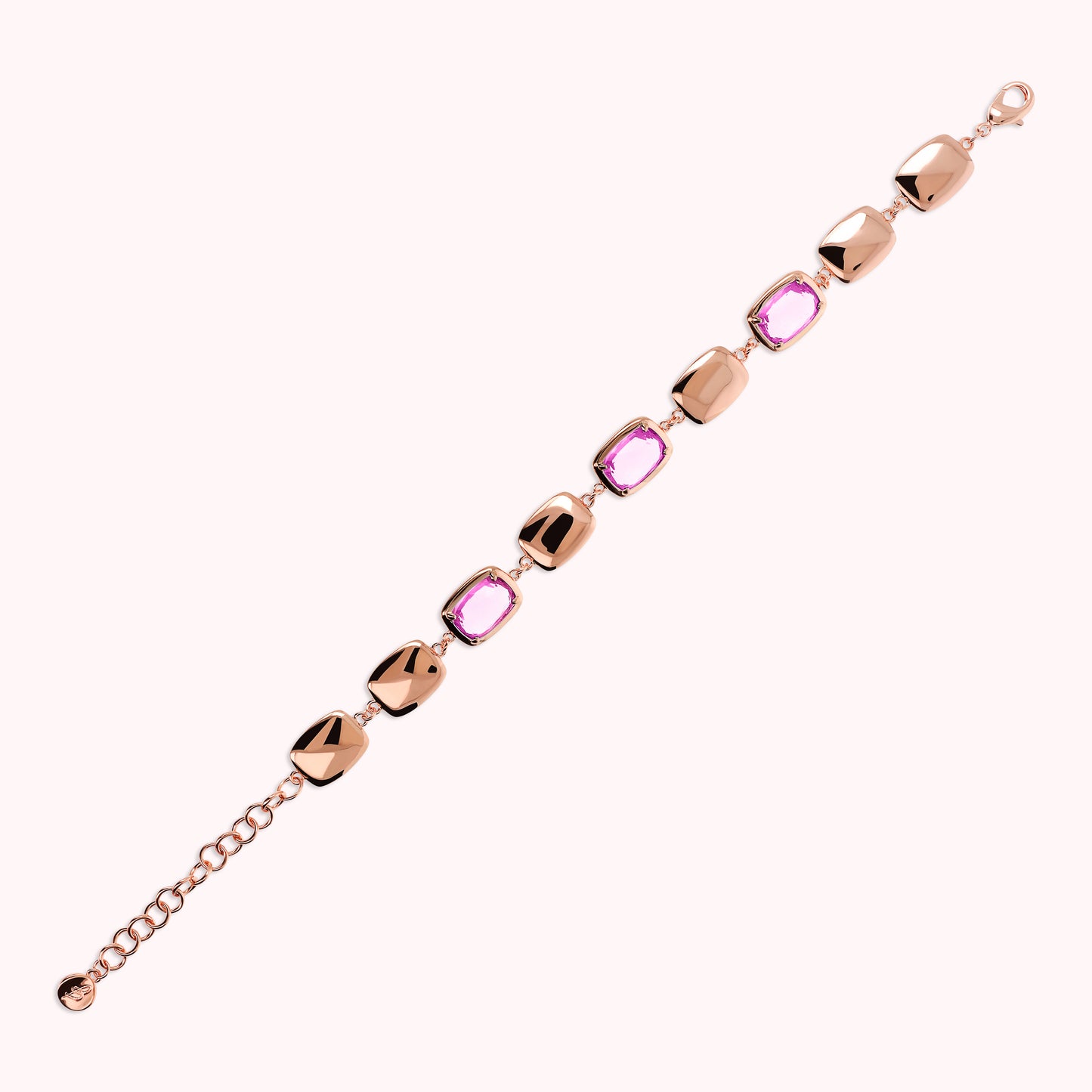 Bracciale con Pepite Lucide e Prisma Gem a Baguette