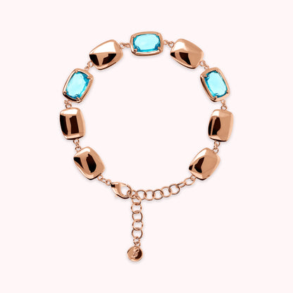 Bracciale con Pepite Lucide e Prisma Gem a Baguette