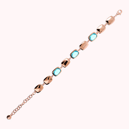 Bracciale con Pepite Lucide e Prisma Gem a Baguette
