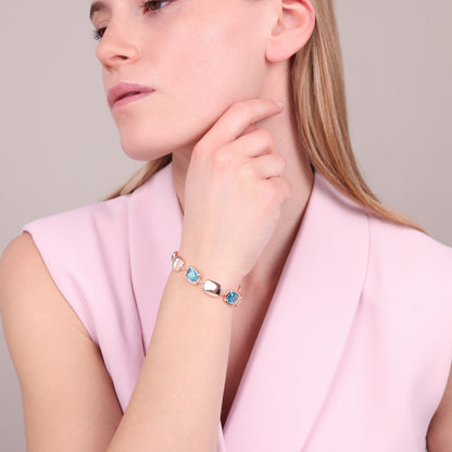 Bracciale con Pepite Lucide e Prisma Gem a Baguette