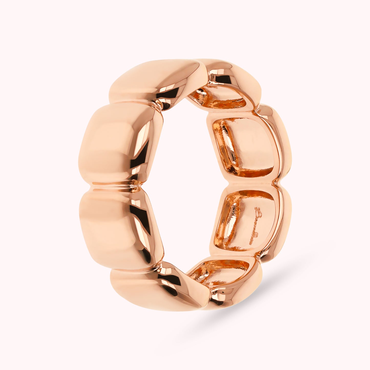 Anello a Fascia con Quadrati Lucidi