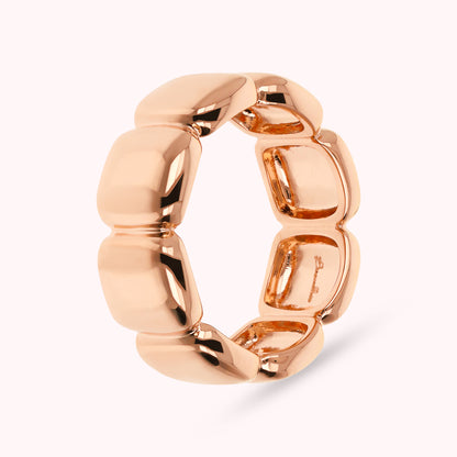 Anello a Fascia con Quadrati Lucidi