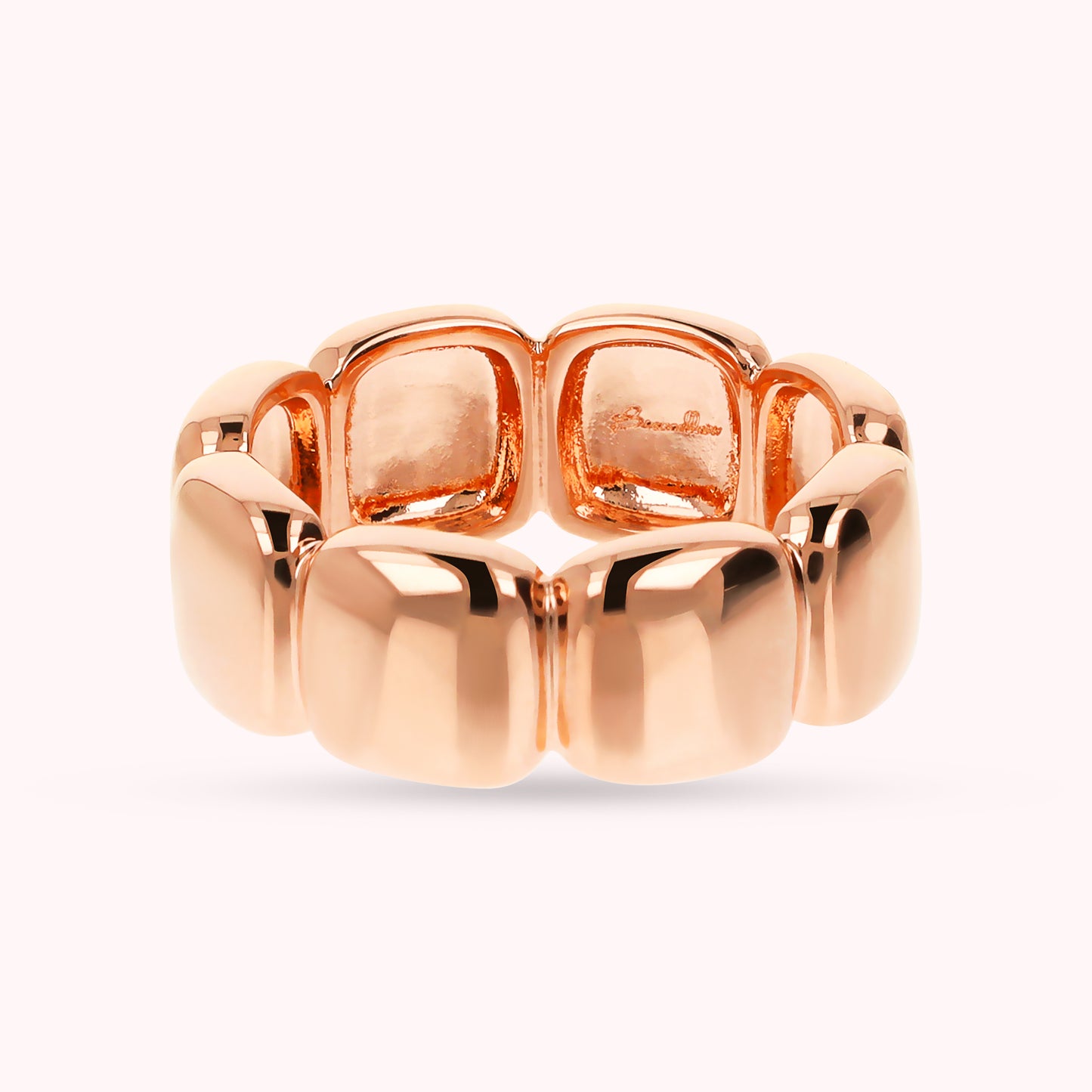 Anello a Fascia con Quadrati Lucidi