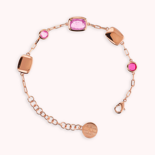 Bracciale con Pepite e Prisma Gem Tonde e a Baguette