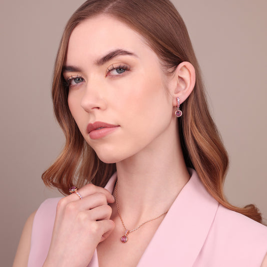 Collana Catena Forzatina con Pavé e Prisma Gem Tonda