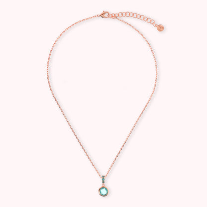 Collier chaîne Forzatina avec pavé et prisme de pierres précieuses rondes