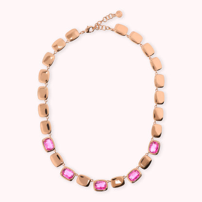 Collana Choker con Pepite Lucide e Prisma Gem a Baguette