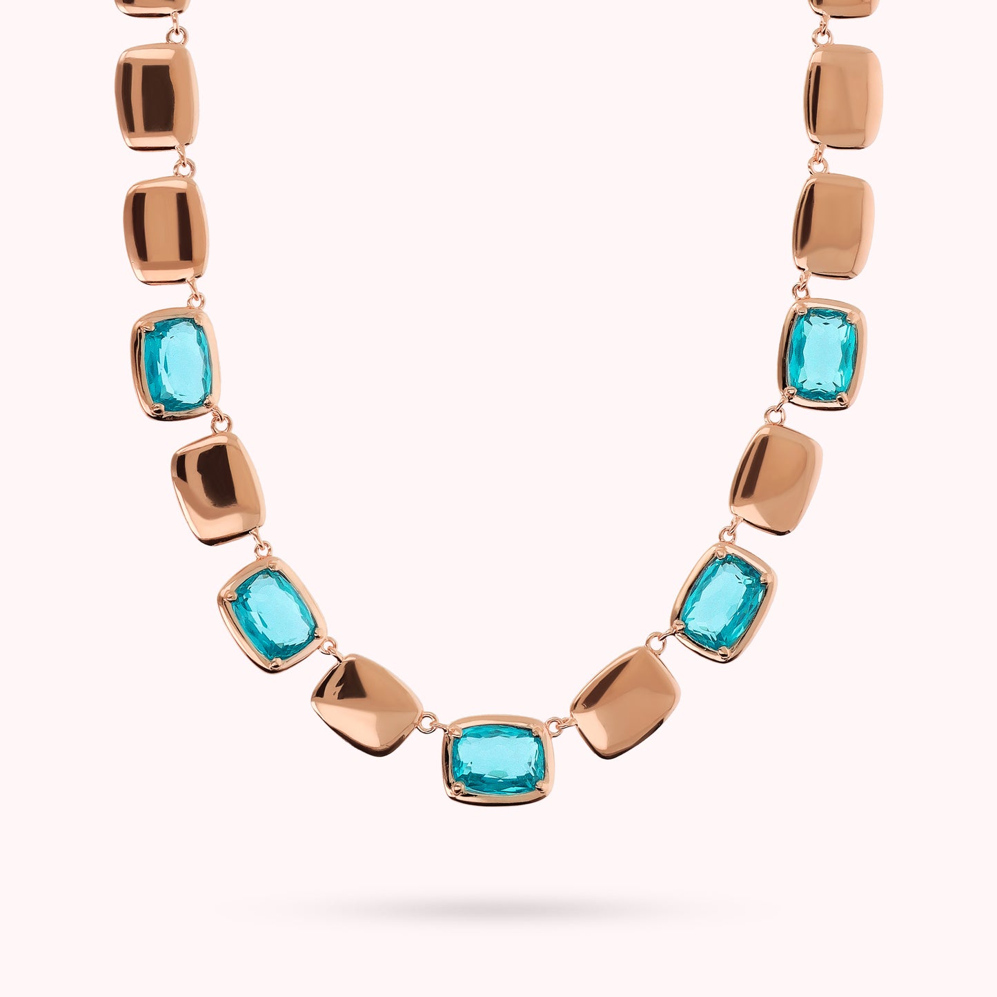 Collana Choker con Pepite Lucide e Prisma Gem a Baguette