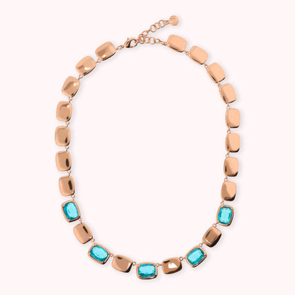 Collana Choker con Pepite Lucide e Prisma Gem a Baguette