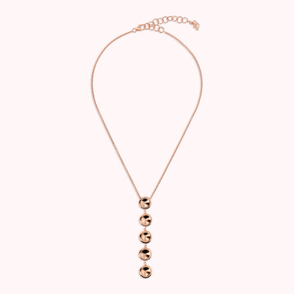 Collana a Cravatta con Drop di Bottoni Lucidi