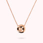 Collana Catena Rolo con Pendente a Bottone Lucido