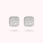 Orecchini a Lobo Quadrati con Pavé di Cubic Zirconia