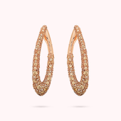 Orecchini Ovali in Pavé di Cubic Zirconia