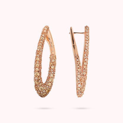 Orecchini Ovali in Pavé di Cubic Zirconia