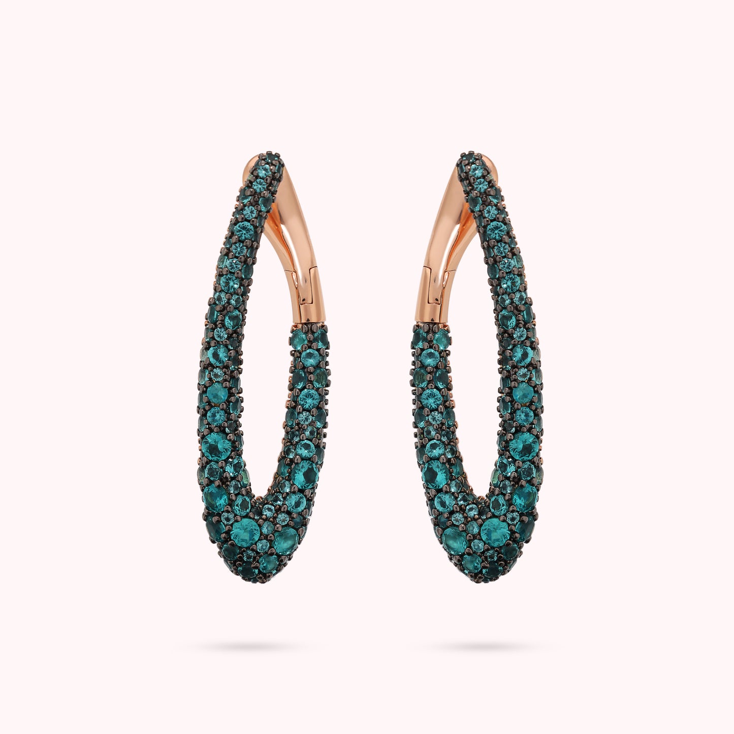 Orecchini Ovali in Pavé di Cubic Zirconia