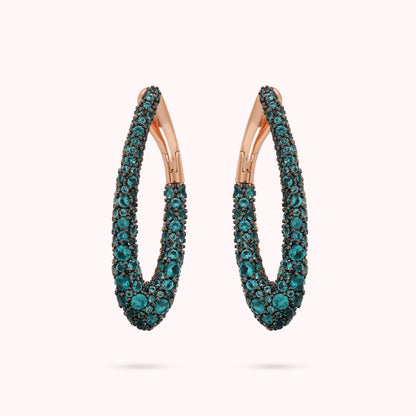 Orecchini Ovali in Pavé di Cubic Zirconia