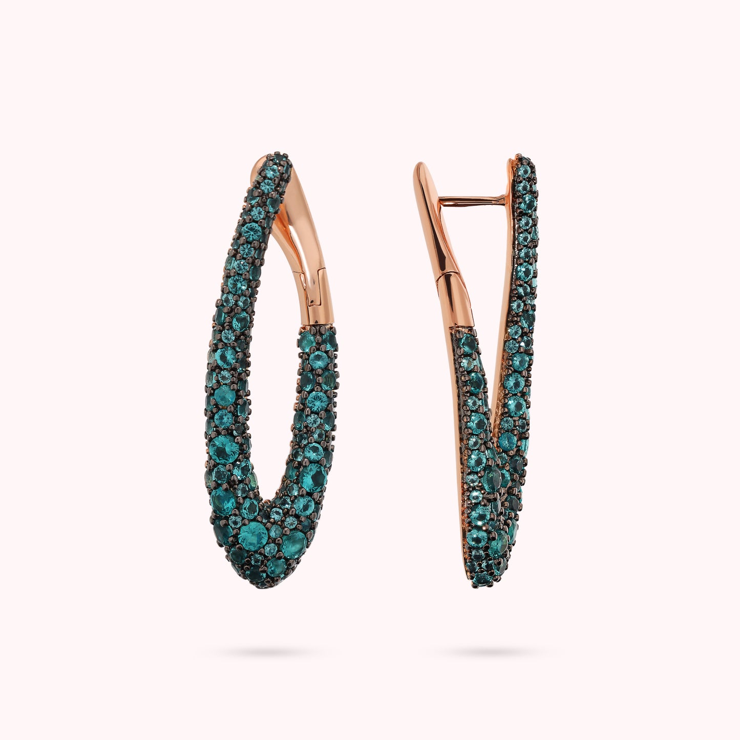 Orecchini Ovali in Pavé di Cubic Zirconia