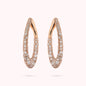 Orecchini Ovali in Pavé di Cubic Zirconia