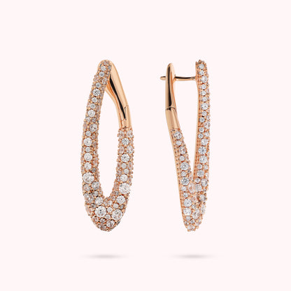 Orecchini Ovali in Pavé di Cubic Zirconia