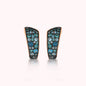 Boucles d'oreilles à tige graduées pavées de zircones cubiques