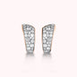 Boucles d'oreilles à tige graduées pavées de zircones cubiques
