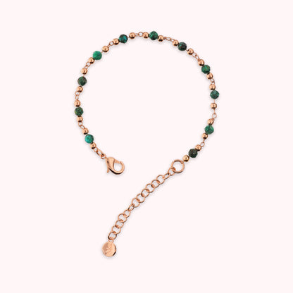 Bracelet chapelet avec pierres naturelles à facettes