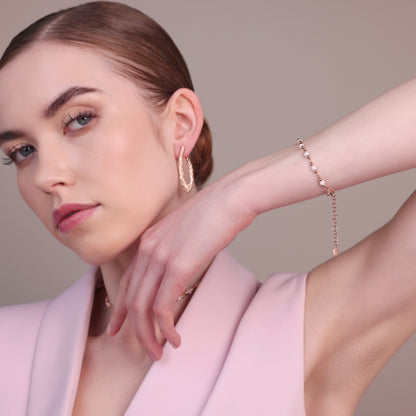 Bracelet chapelet avec pierres naturelles à facettes