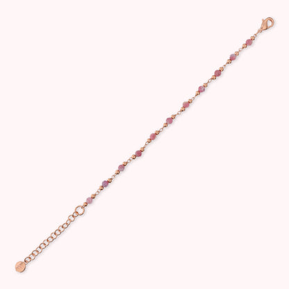 Bracelet chapelet avec pierres naturelles à facettes