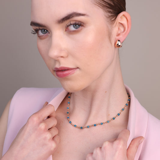 Collana Rosario con Pietre Naturali Sfaccettate