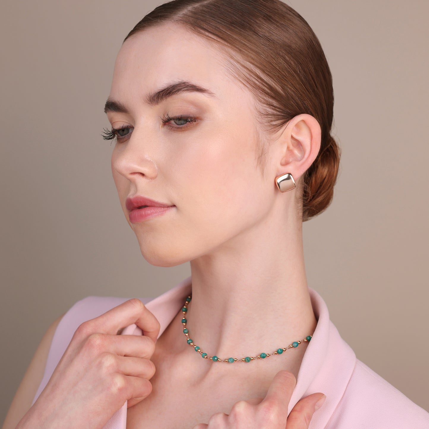 Collana Rosario con Pietre Naturali Sfaccettate